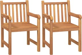 vidaXL Σετ Τραπεζαρίας Κήπου 5 Τεμαχίων από Μασίφ Ξύλο Teak