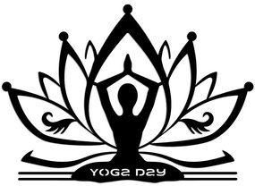 Διακοσμητικό Τοίχου Yoga 891TNL3563 60x42cm Black Wallity Μέταλλο