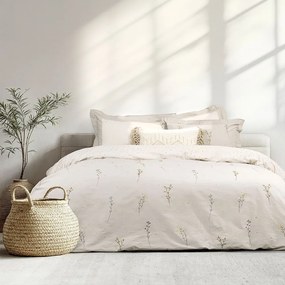 Σεντόνια Delicate (Σετ 4τμχ) Beige Nima Υπέρδιπλo 240x260cm 100% Βαμβάκι