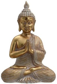 Διακοσμητική Φιγούρα Buddha 281-224-029 17x13x27cm Gold Πολυρεσίνη
