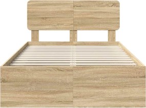 vidaXL Σκελετός Κρεβατιού Sonoma Δρυς 120 x 200 cm