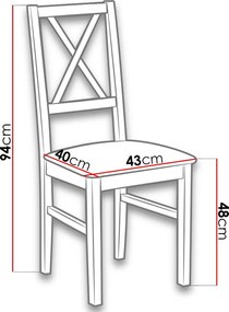Καρέκλα Nile X - kerasi - mpez - 43.00Χ40.00Χ94.00cm