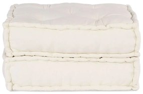 Modular Pouffe Cream 70x70x36 ύφασμα - Κρεμ