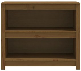 vidaXL Βιβλιοθήκη Μελί 80 x 35 x 68 εκ. από Μασίφ Ξύλο Πεύκου