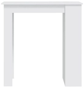 vidaXL Τραπέζι Μπαρ με Ράφια Λευκό 102x50x103,5 εκ. από Μοριοσανίδα