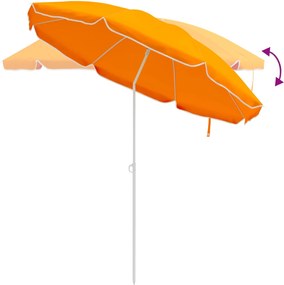 vidaXL Ομπρέλα Κήπου 240 cm 170T πολυεστέρας Πορτοκαλί