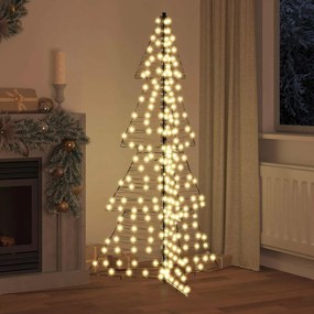 vidaXL Χριστουγεννιάτικο Δέντρο 240 LED Θερμό λευκό 180 cm Ρατάν