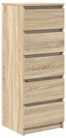 vidaXL Συρταριέρα με Συρτάρια Sonoma Δρυς 37,5x35x99εκ. από Επεξ. Ξύλο