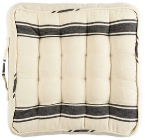 Μαξιλάρι Καρέκλας Hajdu Stripe Linen Padded Cushion AC00020 40x40 Ecru-Dark Grey MindTheGap 40Χ40 Foam
