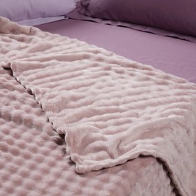 Κουβέρτα Fleece Υπέρδιπλη (220x240) Das Home 1372 Dusty Lilac