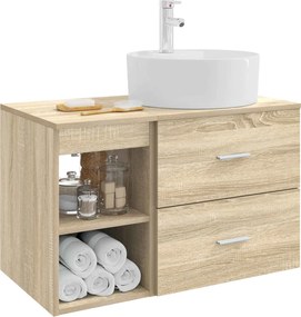 vidaXL Σετ Επίπλων Μπάνιου 2 pcs Sonoma Δρυς Επεξεργασμένο Ξύλο