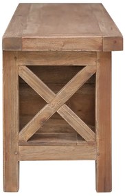 vidaXL Έπιπλο Τηλεόρασης με 3 Συρτάρια Καφέ 120x30x40 εκ. Μασίφ Μαόνι