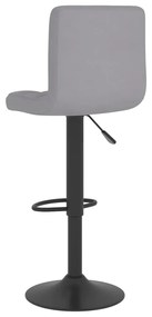 vidaXL Σκαμπό Μπαρ 2 τεμ. Ανοιχτό Γκρι Υφασμάτινα