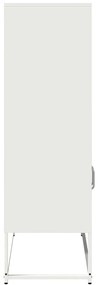 Highboard Λευκό 68x39x123 cm Ατσάλι - Λευκό