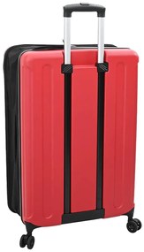 vidaXL Βαλίτσα με κλειδαριά Κόκκινο 50 x 30 x 76 εκ. ΑΒΣ Πλαστικό