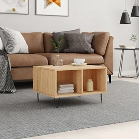 vidaXL Τραπεζάκι Σαλονιού Sonoma Δρυς 60x50x36,5εκ. Επεξεργασμένο Ξύλο