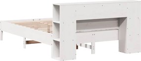 vidaXL Κρεβάτι Βιβλιοθήκη Χωρίς Στρώμα 140x190 εκ Μασίφ Ξύλο Πεύκου
