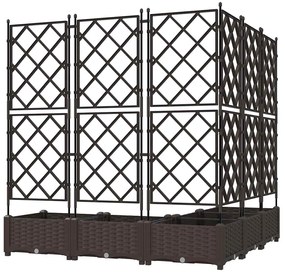 vidaXL Κηποτινάκι με Τρέλα 5 pcs Καφέ 120 x 120 x 125.5 εκ. PP