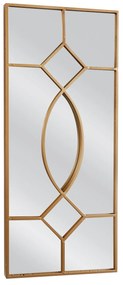 Καθρέπτης Τοίχου Μεταλλικός Χρυσός Araglas ARTELIBRE 40x2x90εκ. 14790019