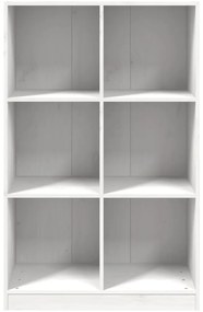 vidaXL Βιβλιοθήκη Λευκή 70 x 33 x 110 εκ. από Μασίφ Ξύλο Πεύκου