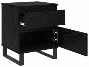 vidaXL Κομοδίνο Μαύρη Οξυά 40 x 35 x 50 εκ. Επεξεργασμένο ξύλο