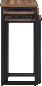 vidaXL Τραπεζάκια Ζιγκόν 3 τεμ. από Μασίφ Ξύλο Teak