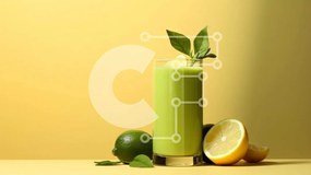 Intra Συλλεκτικό Ξύλινο Παζλ Plywood  4mm - Πράσινο Smoothie με λεμόνι και μέντα Σε Ξύλινο Κουτί - Διαστάσεις: 10x10 cm – 25 κομμάτια