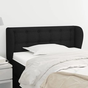 Κεφαλάρι με Πτερύγια Μαύρο 93x23x78/88 εκ. Υφασμάτινο 3117562