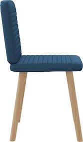 vidaXL Καρέκλες Τραπεζαρίας 2 τεμ. Μπλε Υφασμάτινες