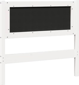 vidaXL Κεφαλάρι Άλλο Λευκό 90 cm Μασίφ ξύλο πεύκου