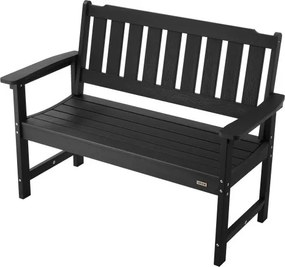 VEVOR Outdoor Bench Patio Bench 128 cm Weatherproof Plastic Frame 363 kg Black