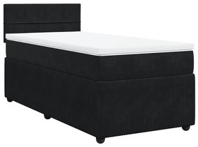 ΚΡΕΒΑΤΙ BOXSPRING ΜΕ ΣΤΡΩΜΑ ΜΑΥΡΟ 100X200 ΕΚ. ΒΕΛΟΥΔΙΝΟ 3287664