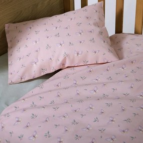 Σετ Σεντόνια Κούνιας 120x170 Wings of Joy Pink 5205495605272