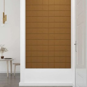 vidaXL Πάνελ Τοίχου 12 τεμ. Κρεμ 60x15 εκ. 1,08 μ² Βελούδο