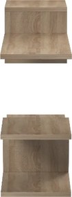 Ραφιέρα τοίχου Sumpa pakoworld 2 τεμ sonoma 65x20x18εκ