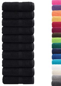 vidaXL Σαπούνια Επισκεπτών 600 gsm SOLUND 50 pcs Μαύρο 30 x 50 cm