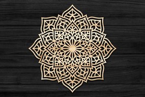 Intra απο ξύλο plywood 3mm-4mm πάχος Τρισδιάστατη Mandala Δίασταση 30x30 cm INTRAFABR-69581654