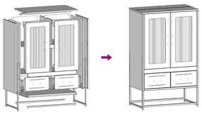 ΝΤΟΥΛΑΠΙ ΜΑΥΡΟ 68X39X111,5 ΕΚ. ΑΠΟ ΧΑΛΥΒΑ 853362