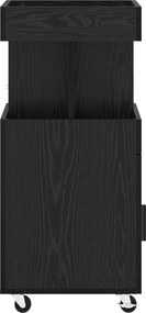 vidaXL Καρότσι μπαρ Μαύρη Δρυς 50 x 41 x 89 cm Επεξεργασμένο Ξύλο