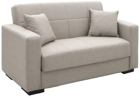 Καναπές-κρεβάτι με αποθηκευτικό χώρο διθέσιος Vox pakoworld ανοιχτό γκρι ύφασμα 154x82x83εκ