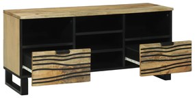 vidaXL TV Cabinet 100x33.5x46 cm Μασίφ Ξύλο Μάνγκο