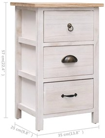 vidaXL Βοηθητικό Ντουλάπι 35x25x57 εκ. από Ξύλο Παυλώνιας