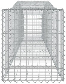 vidaXL Συρματοκιβώτια Τοξωτά 7 τεμ. 400x50x60/80 εκ. Γαλβαν. Ατσάλι