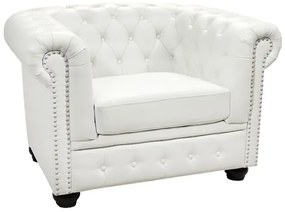 ΠΟΛΥΘΡΟΝΑ T.CHESTERFIELD POLINA HM3011.02 PU ΛΕΥΚΟ ΜΑΤ 110x90x73Y εκ.