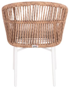 ΠΟΛΥΘΡΟΝΑ ΑΛΟΥΜΙΝΙΟΥ ORIN HM6265.02 ΛΕΥΚΗ-P.E.RATTAN ΦΥΣΙΚΟ-ΜΠΕΖ ΜΑΞΙΛΑΡΙΑ 58x61x75Υ