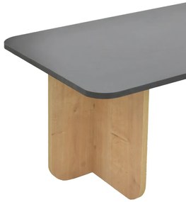 Τραπέζι Beca pakoworld σε oak-μαύρο απόχρωση 100x60x42εκ