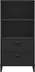vidaXL Βιβλιοθήκη VIKEN Μαύρη 60x35x123 εκ. από Επεξεργασμένο Ξύλο