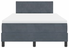 vidaXL Κρεβάτι με ελατήρια Σκούρο γκρι 120 x 200 cm Βελούδο