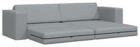 vidaXL Καναπές Κρεβάτι 2 σε 1 Ανοιχτό Γκρι 245x150x60.5 εκ. Ύφασμα