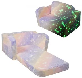 VEVOR Foldable Baby Chair 2-in-1 Baby Lounger Couch Glow in Dark Kids Sofa